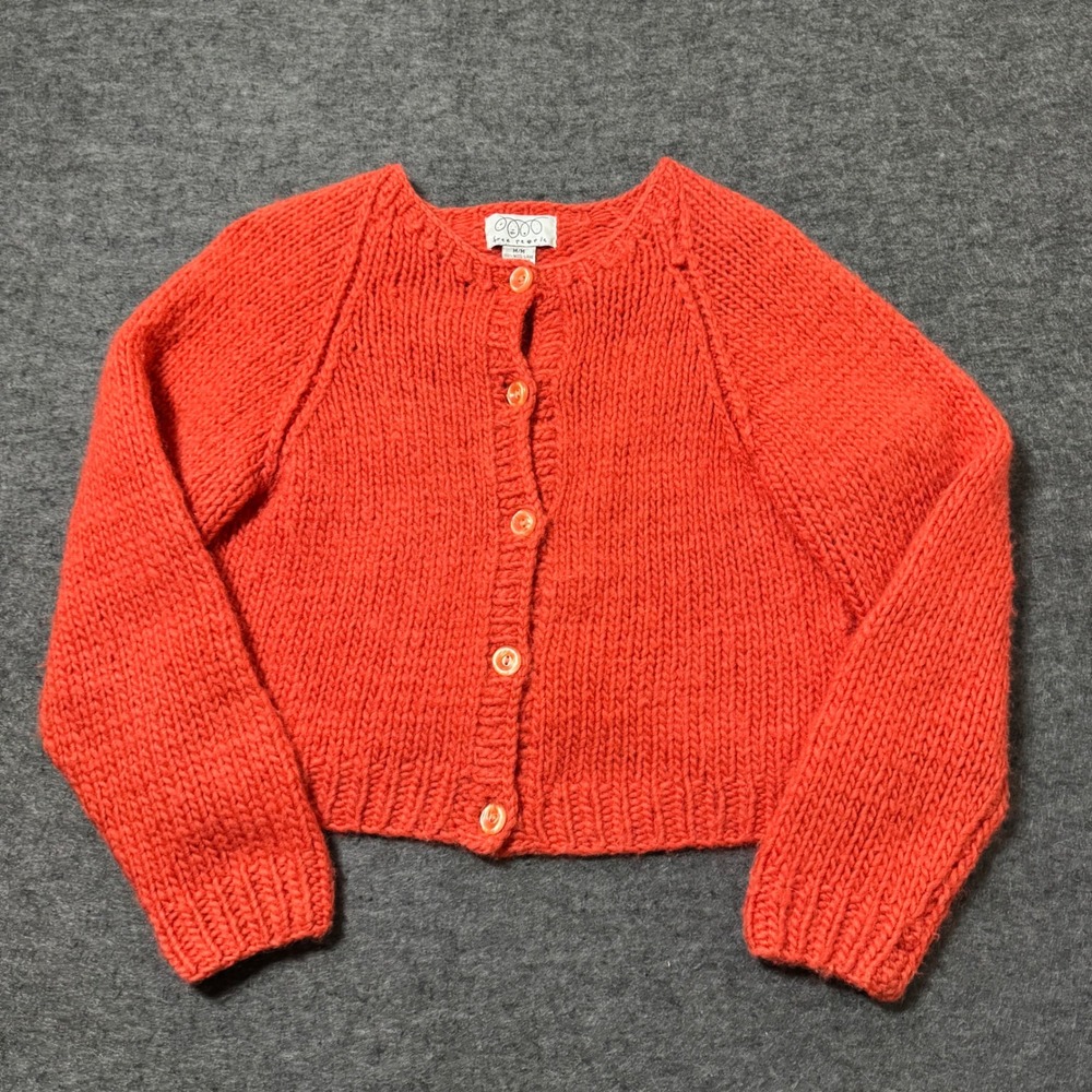 VTG 90s Free People VERY RARE Chunky Wool Cardigan Sweater Womens M
